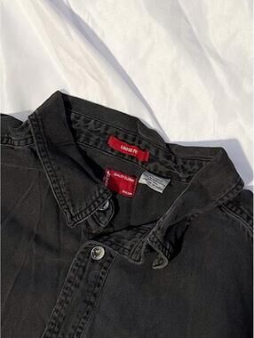 Vintage Levi's Loose Fit Black Denim Long Sleeve Shirt